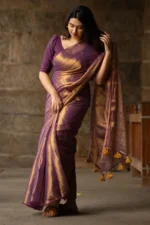 Tissue Cotton Saree - Image 4